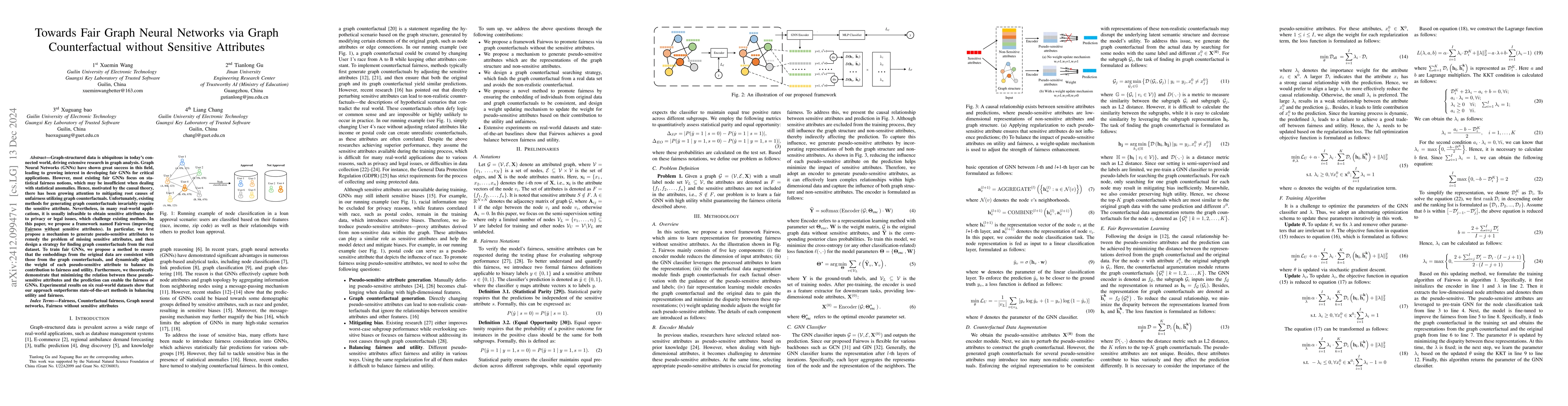 Thumbnail for Towards Fair Graph Neural Networks via Graph Counterfactual without
  Sensitive Attributes