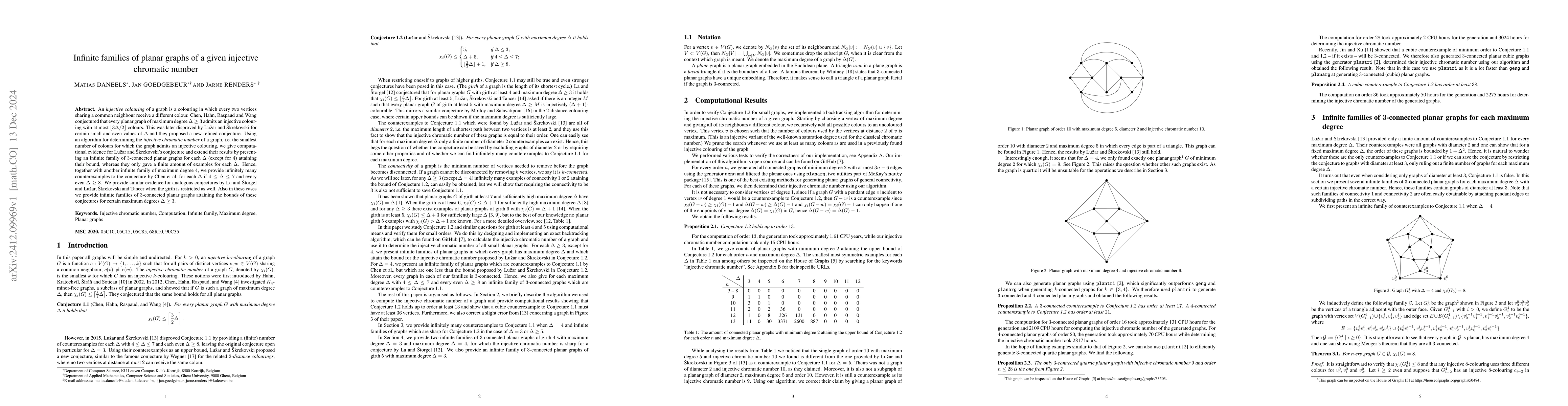 Thumbnail for Infinite families of planar graphs of a given injective chromatic number