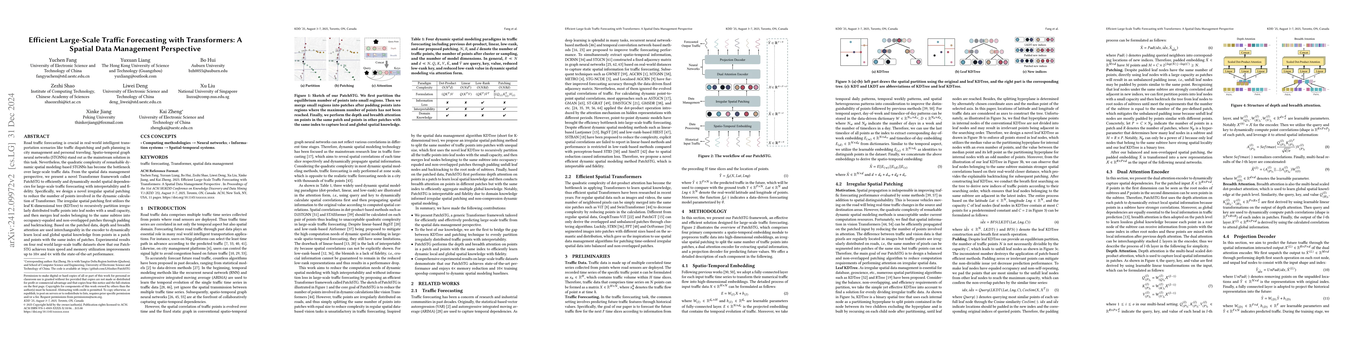 Thumbnail for Efficient Large-Scale Traffic Forecasting with Transformers: A Spatial
  Data Management Perspective