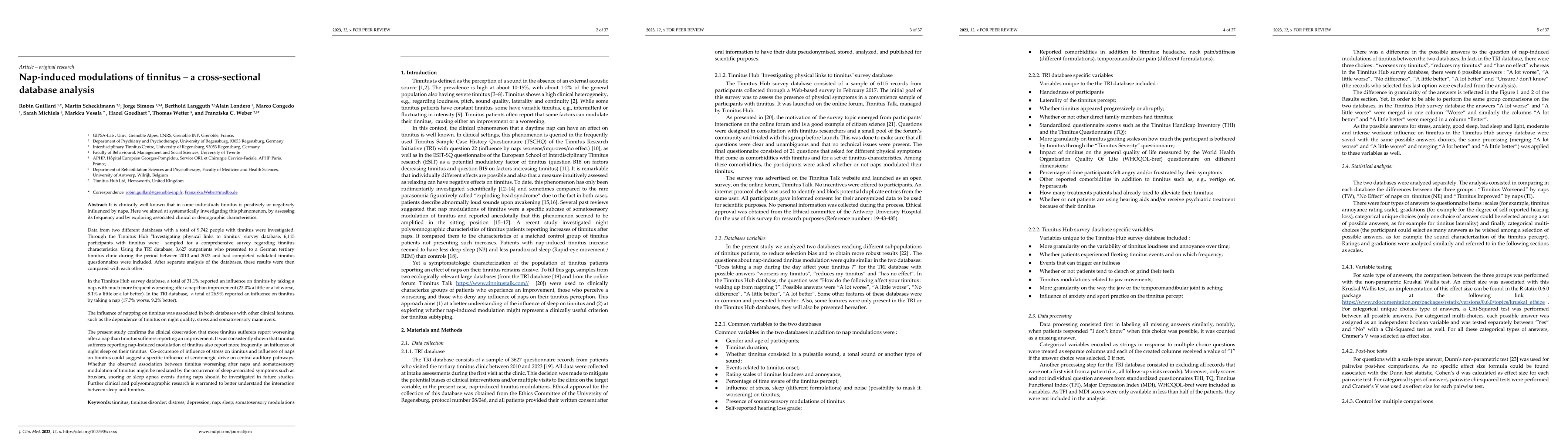Thumbnail for Nap-induced modulations of tinnitus -a cross-sectional database analysis