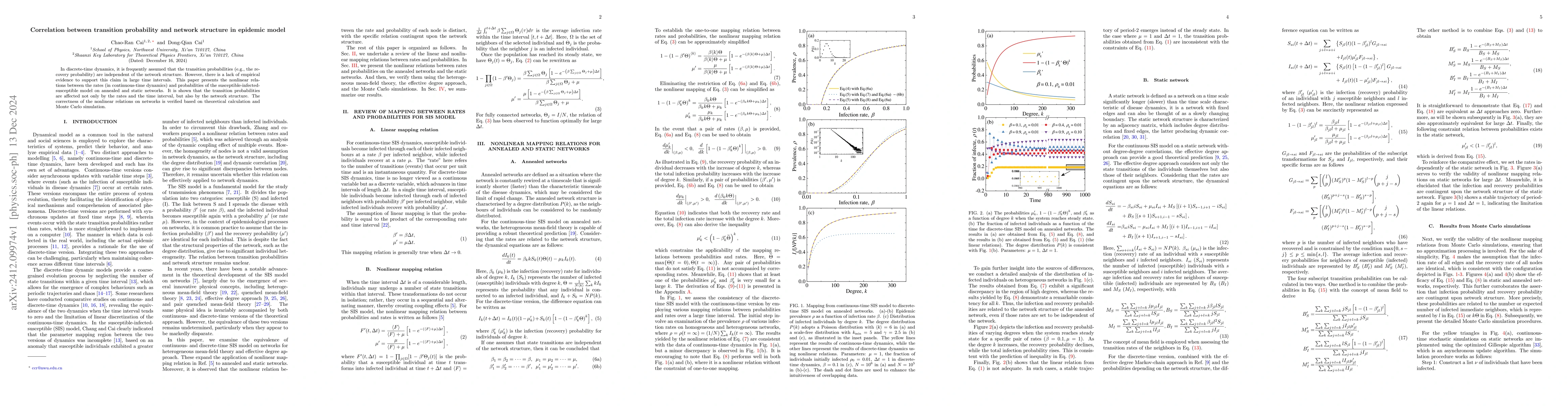 Thumbnail for Correlation between transition probability and network structure in
  epidemic model