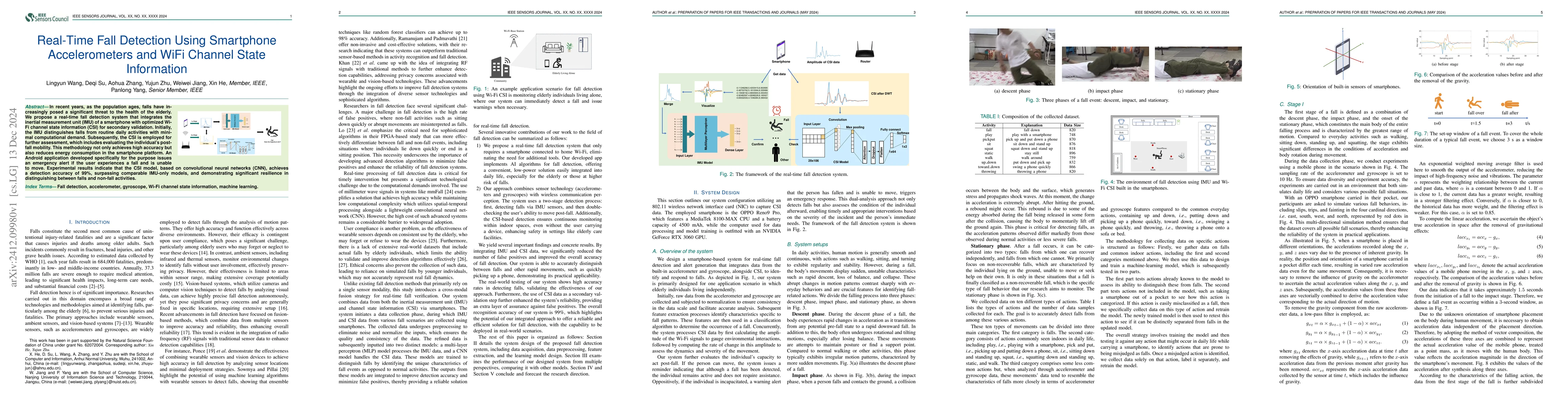 Thumbnail for Real-Time Fall Detection Using Smartphone Accelerometers and WiFi
  Channel State Information