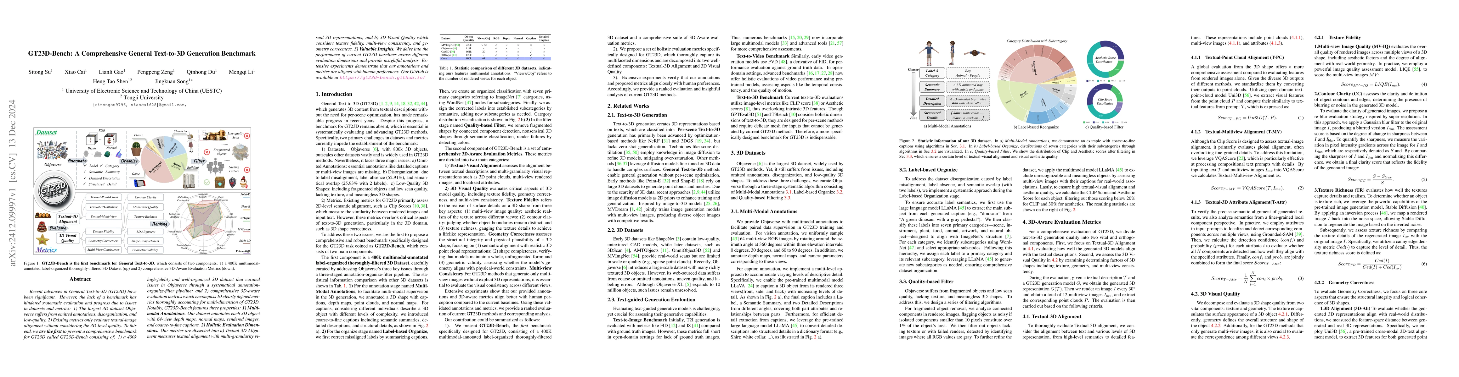 Thumbnail for GT23D-Bench: A Comprehensive General Text-to-3D Generation Benchmark