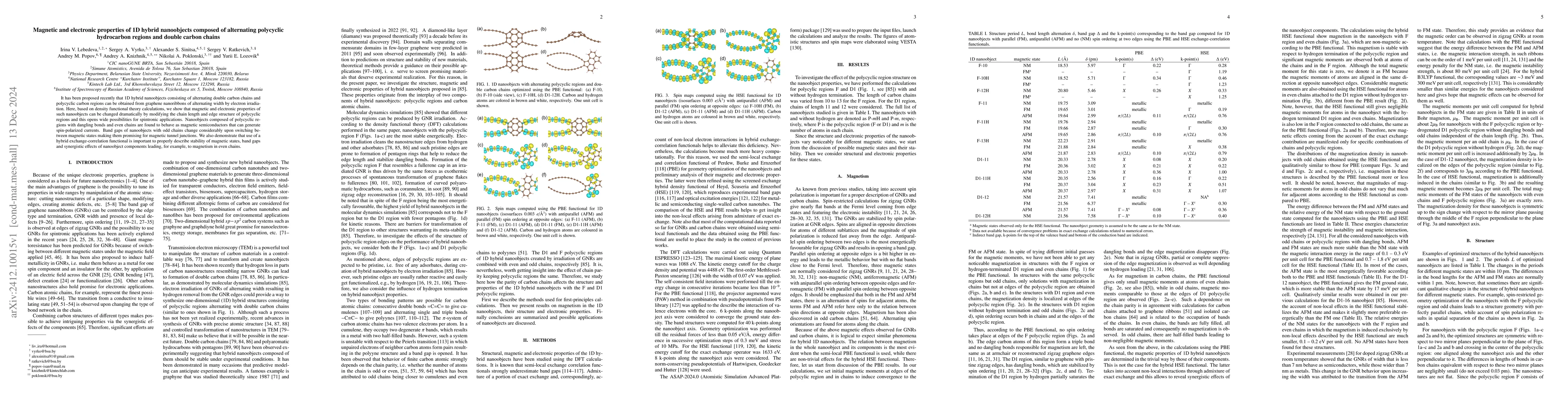 Thumbnail for Magnetic and electronic properties of 1D hybrid nanoobjects composed of
  alternating polycyclic hydrocarbon regions and double carbon chains