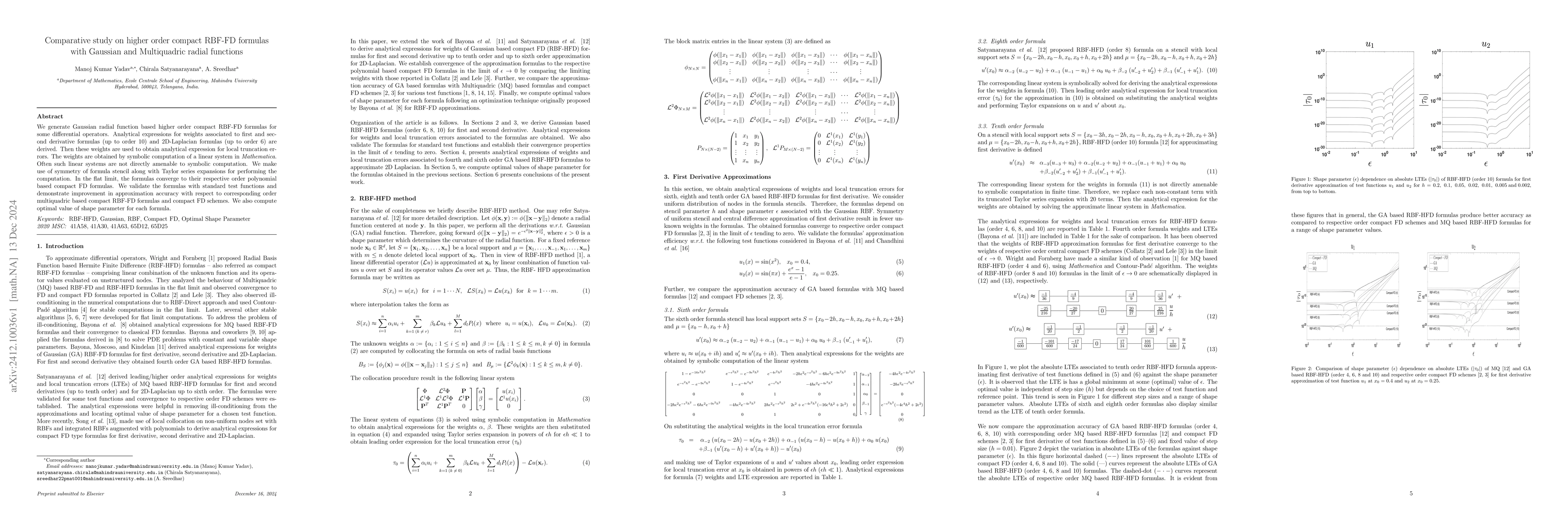 Thumbnail for Comparative study on higher order compact RBF-FD formulas with Gaussian
  and Multiquadric radial functions