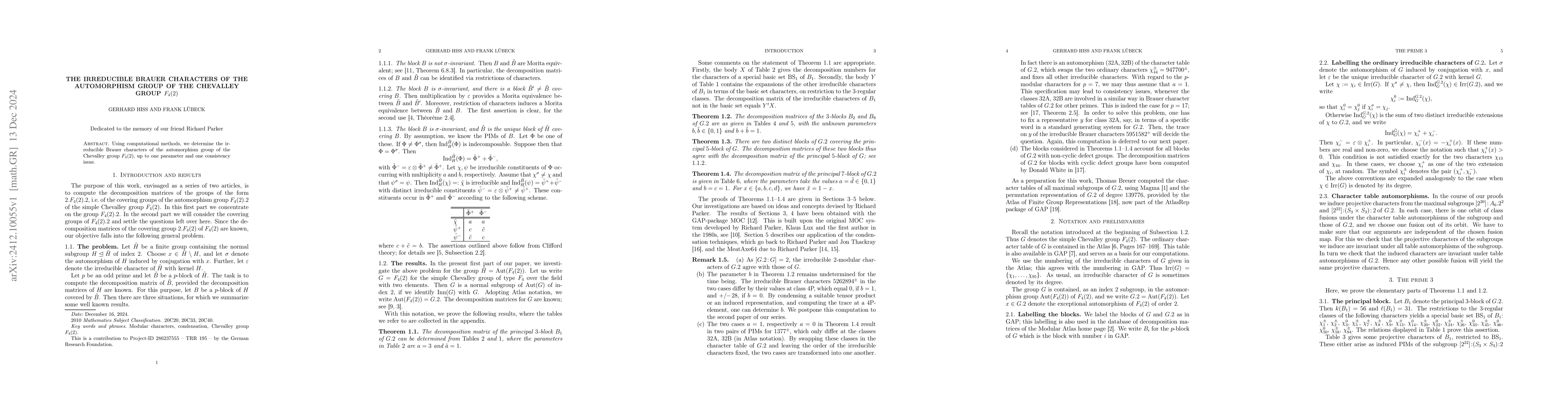 Thumbnail for The irreducible Brauer characters of the automorphism group of the
  Chevalley group F_4(2)