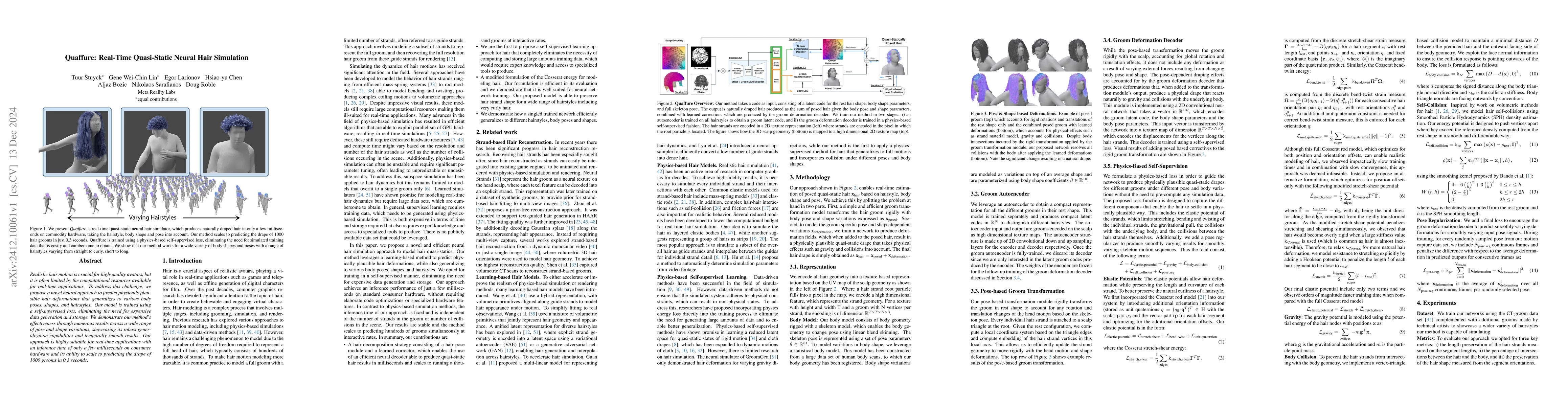 Thumbnail for Quaffure: Real-Time Quasi-Static Neural Hair Simulation
