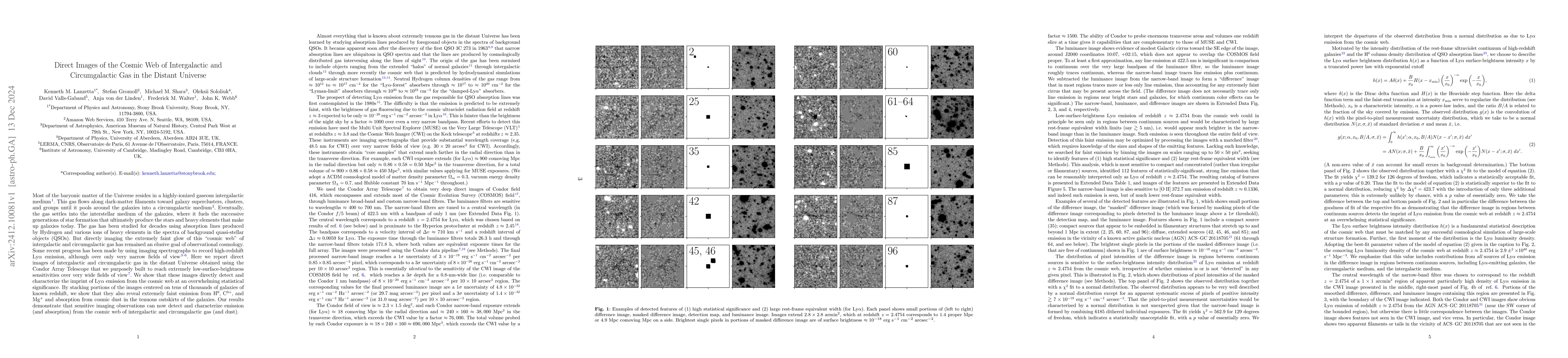 Thumbnail for Direct Images of the Cosmic Web of Intergalactic and Circumgalactic Gas
  in the Distant Universe