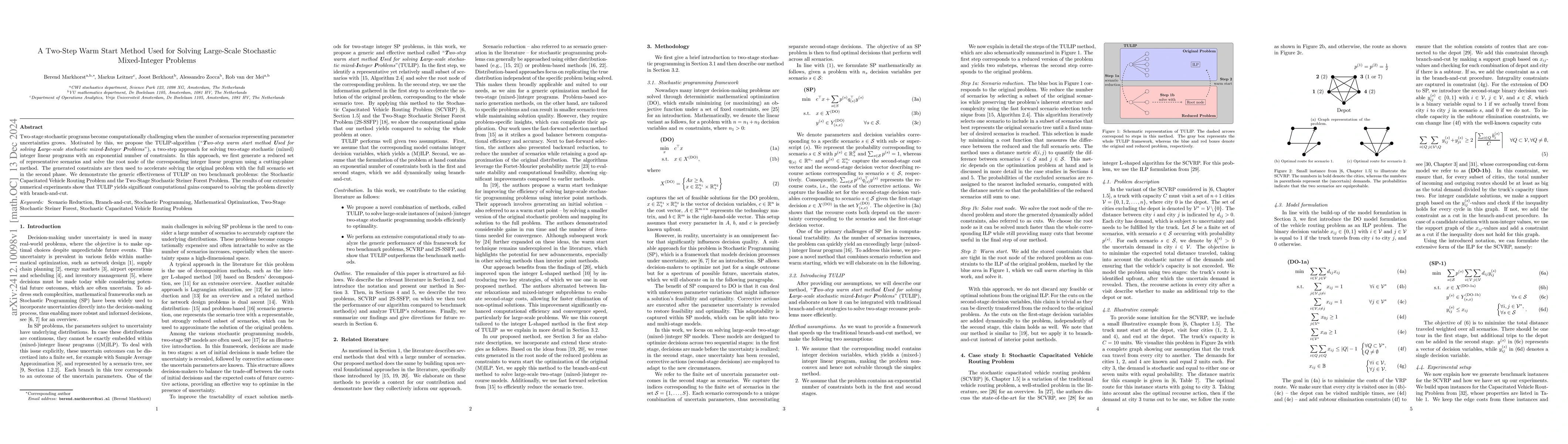 Thumbnail for A Two-Step Warm Start Method Used for Solving Large-Scale Stochastic
  Mixed-Integer Problems