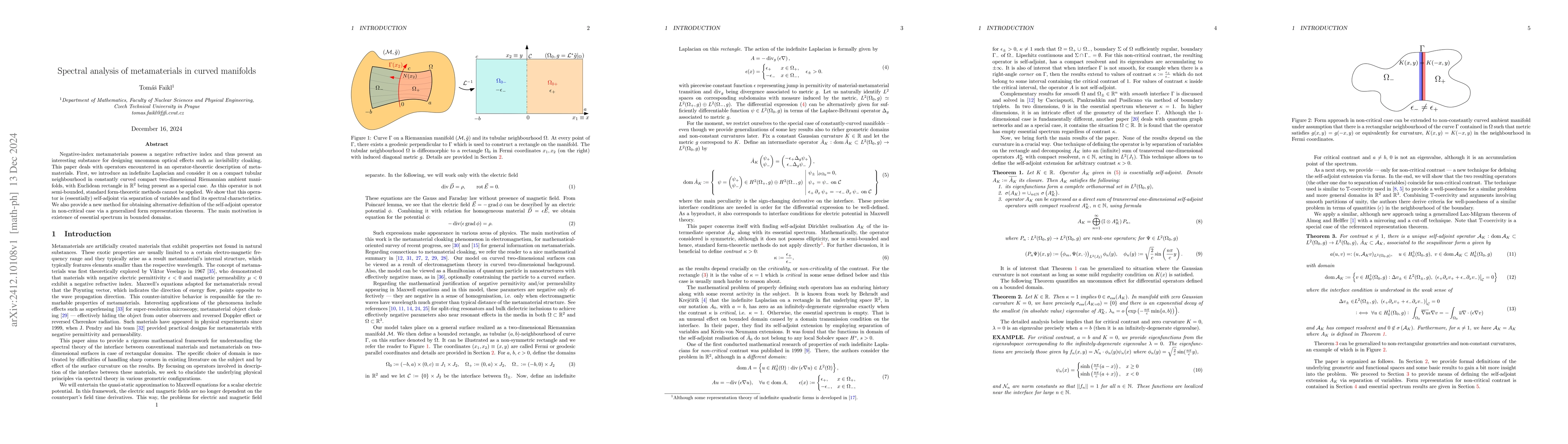 Thumbnail for Spectral analysis of metamaterials in curved manifolds