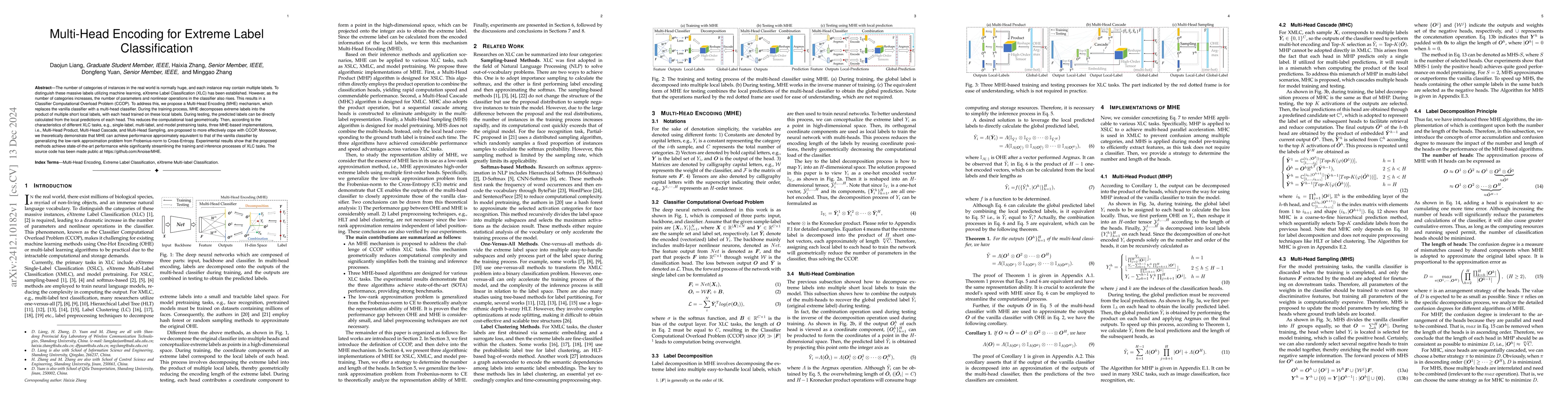 Thumbnail for Multi-Head Encoding for Extreme Label Classification