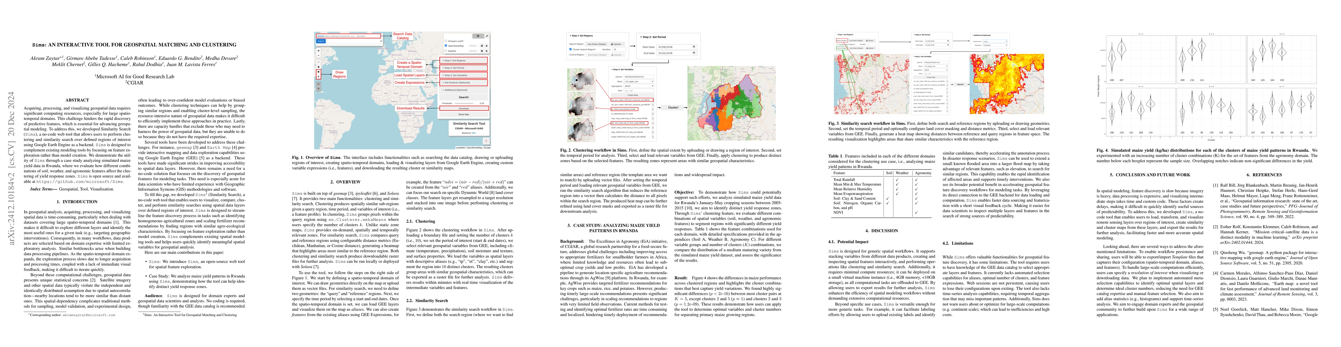 Thumbnail for Sims: An Interactive Tool for Geospatial Matching and Clustering