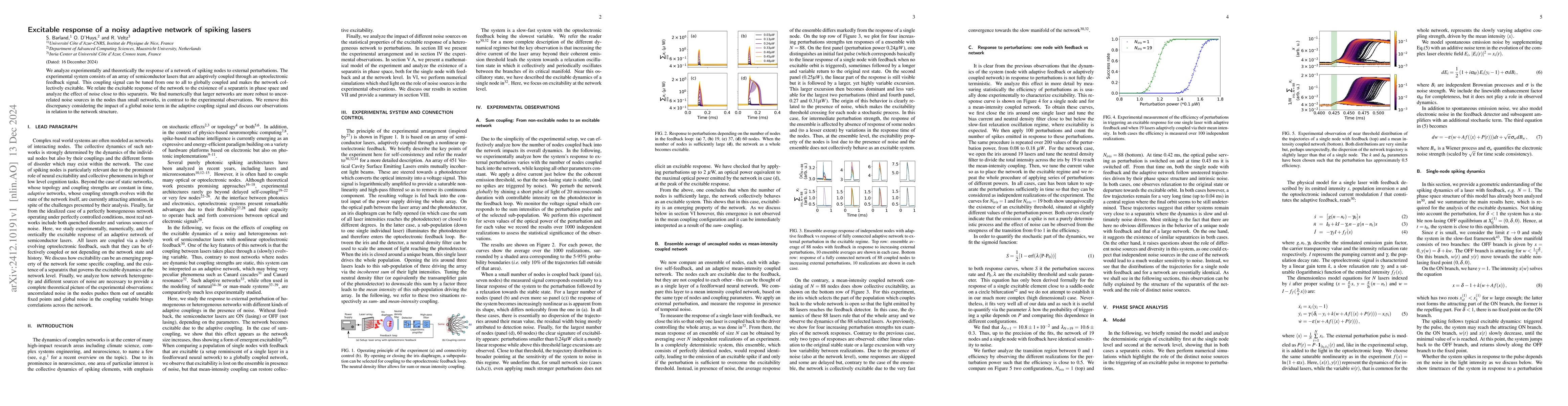 Thumbnail for Excitable response of a noisy adaptive network of spiking lasers