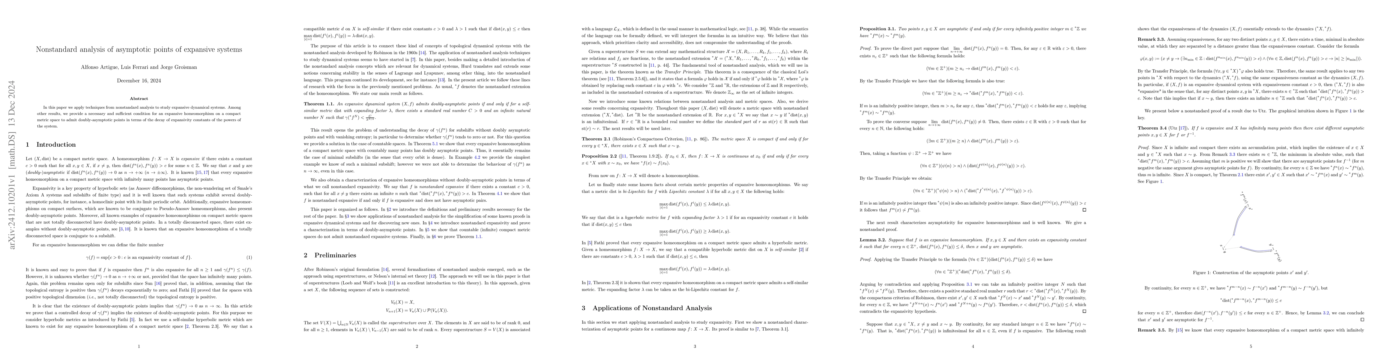 Thumbnail for Nonstandard analysis of asymptotic points of expansive systems