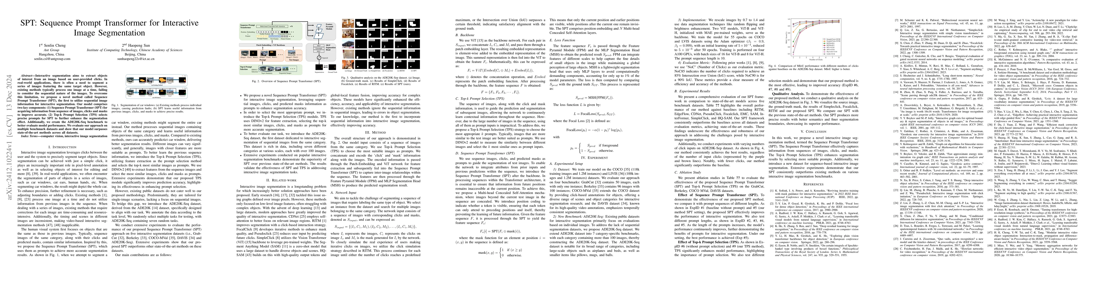 Thumbnail for SPT: Sequence Prompt Transformer for Interactive Image Segmentation