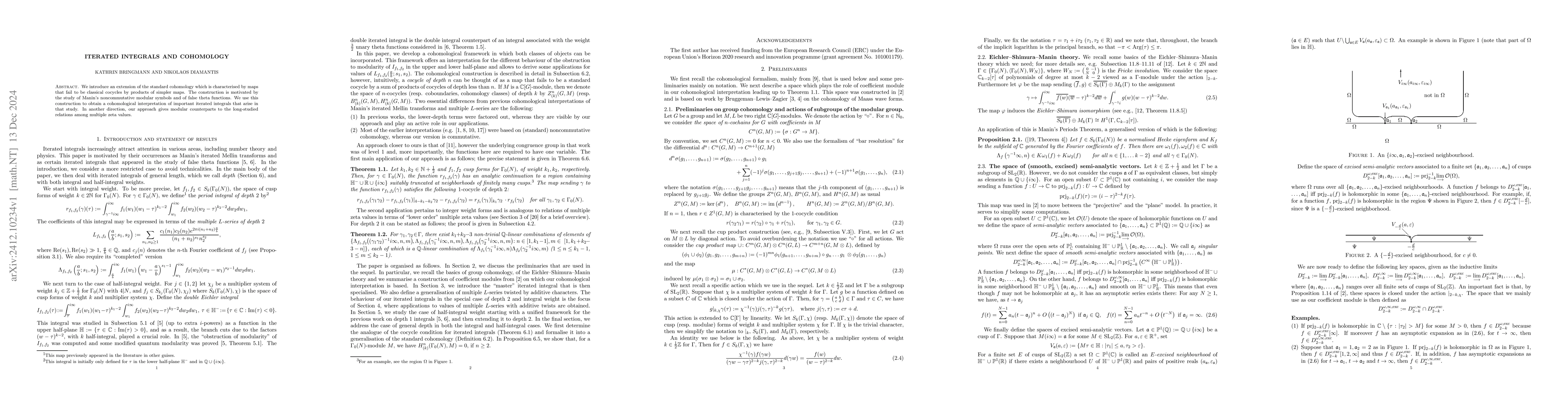 Thumbnail for Iterated integrals and cohomology