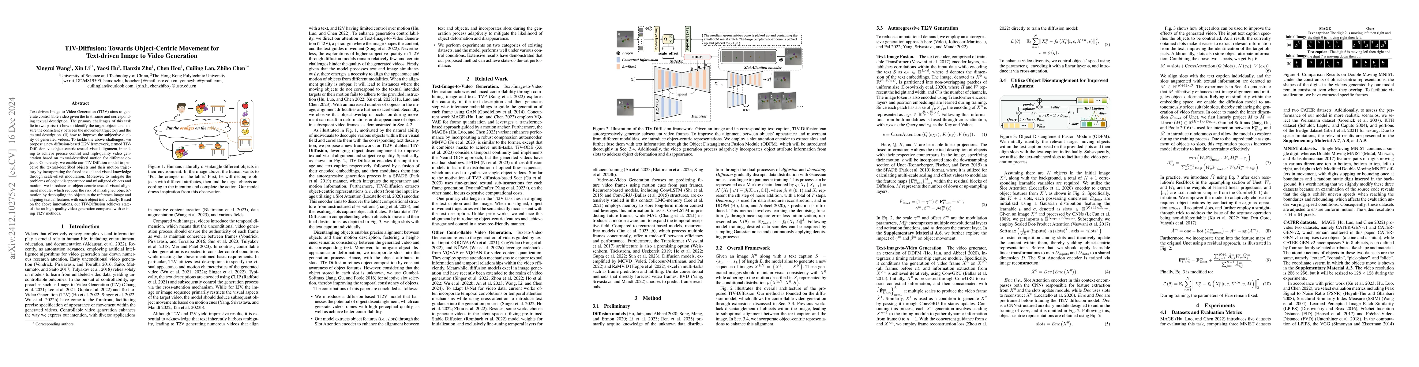 Thumbnail for TIV-Diffusion: Towards Object-Centric Movement for Text-driven Image to
  Video Generation