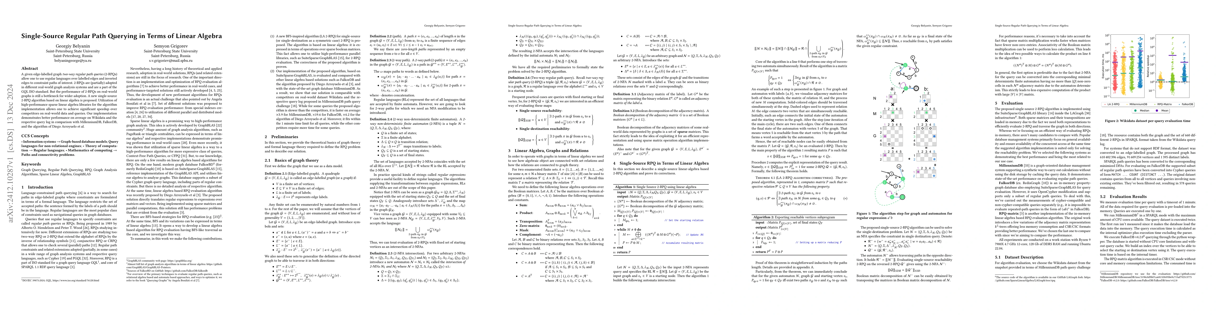 Thumbnail for Single-Source Regular Path Querying in Terms of Linear Algebra