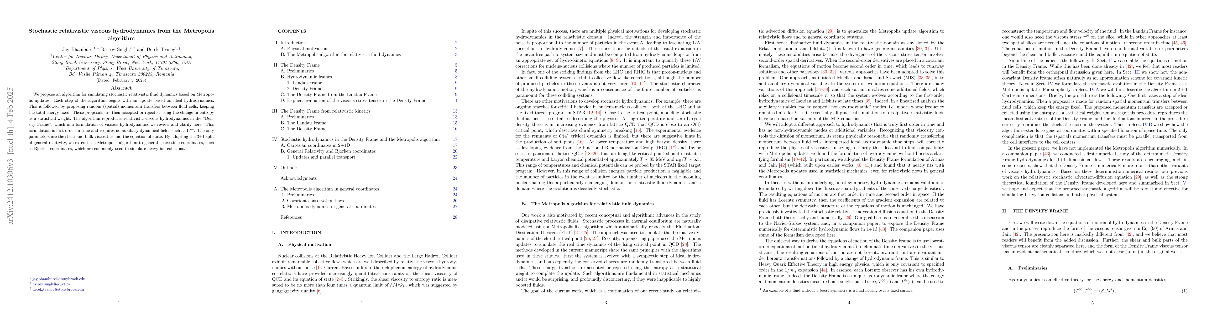 Thumbnail for Stochastic relativistic viscous hydrodynamics from the Metropolis
  algorithm
