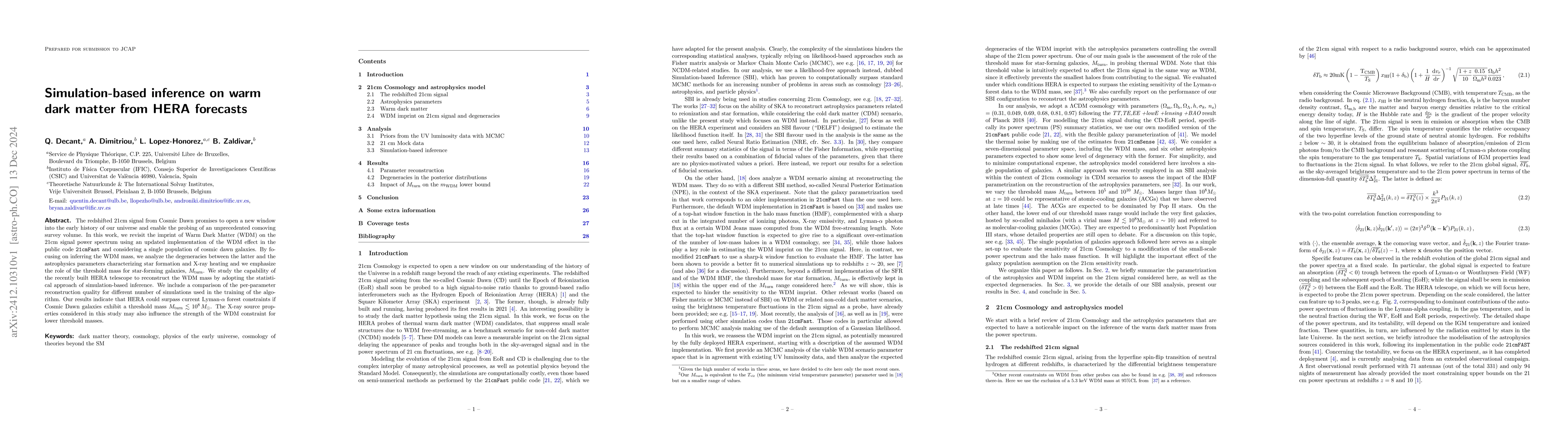 Thumbnail for Simulation-based inference on warm dark matter from HERA forecasts
