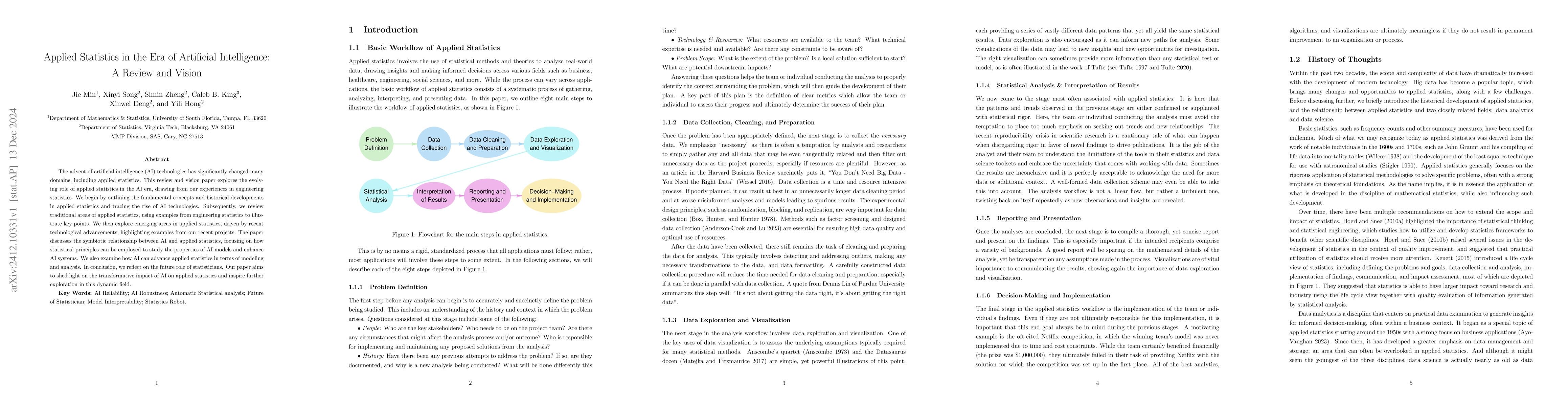 Thumbnail for Applied Statistics in the Era of Artificial Intelligence: A Review and
  Vision