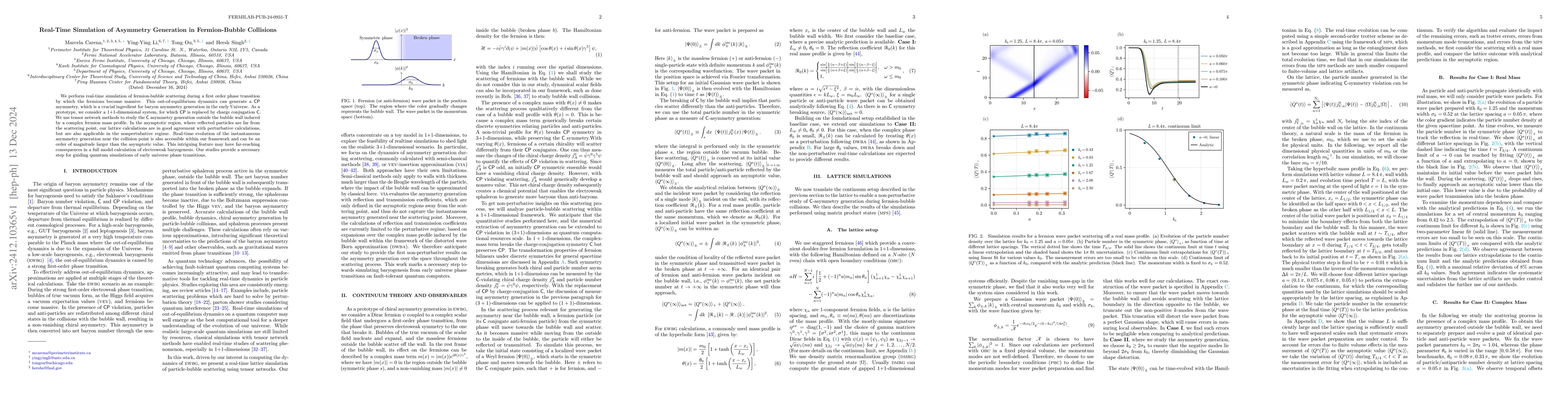 Thumbnail for Real-Time Simulation of Asymmetry Generation in Fermion-Bubble
  Collisions