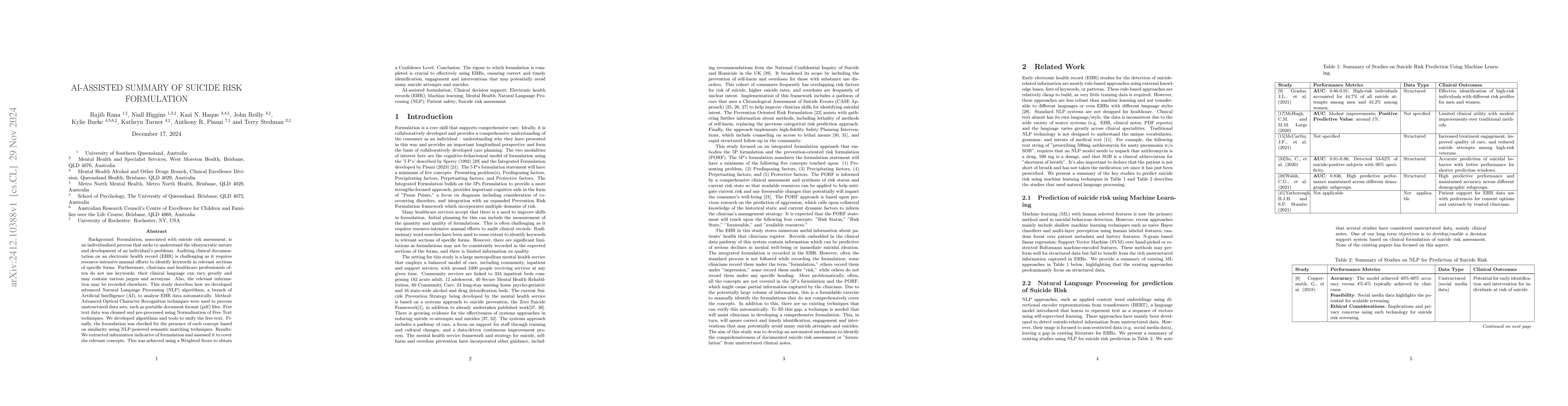 Thumbnail for AI-assisted summary of suicide risk Formulation