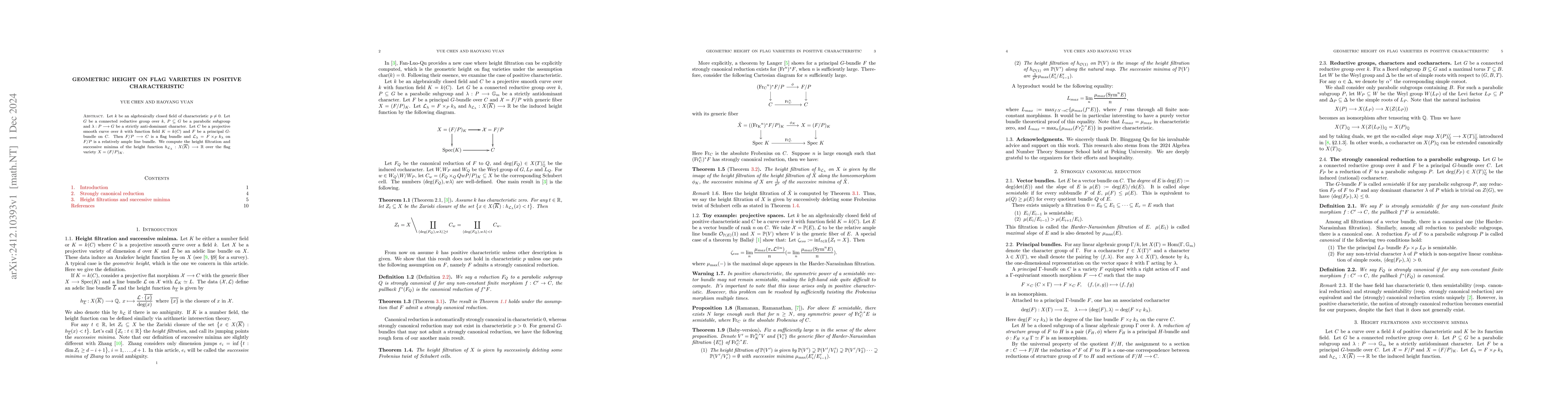Thumbnail for Geometric Height on Flag Varieties in Positive Characteristic