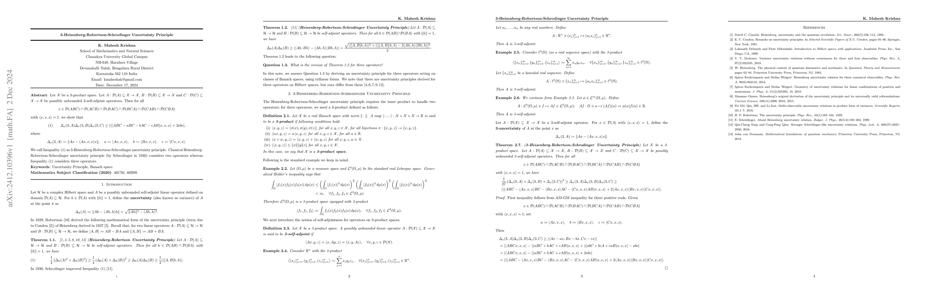 Thumbnail for 3-Heisenberg-Robertson-Schrodinger Uncertainty Principle