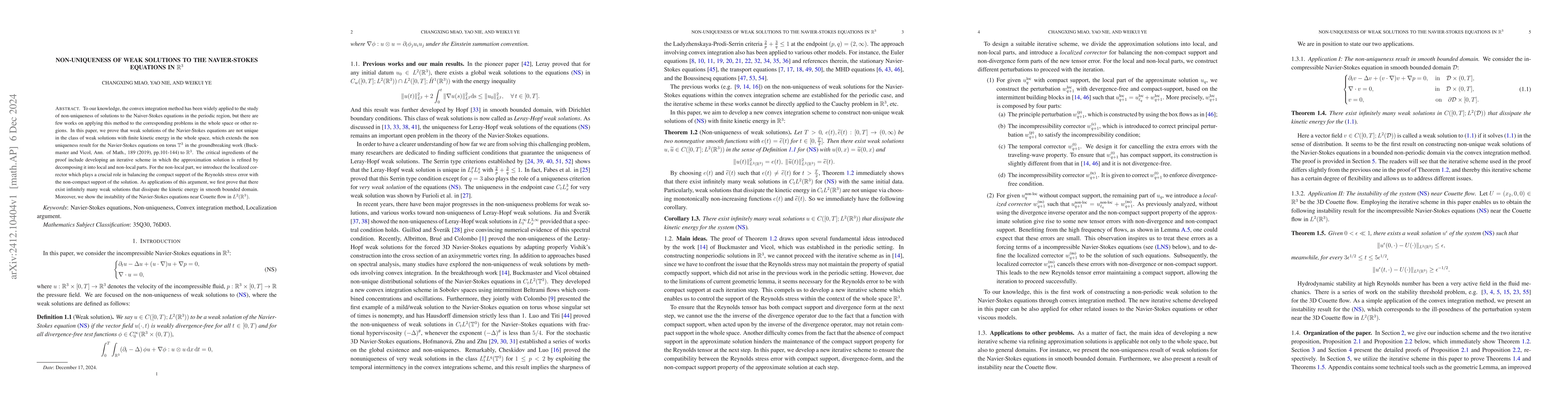 Thumbnail for Non-uniqueness of weak solutions to the Navier-Stokes equations in R^3