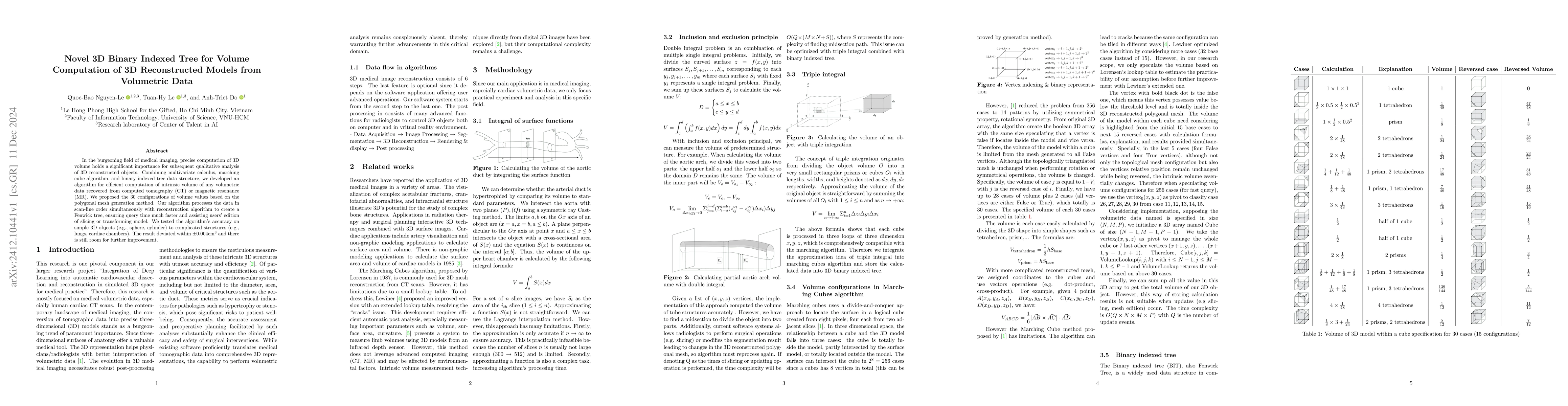 Thumbnail for Novel 3D Binary Indexed Tree for Volume Computation of 3D Reconstructed
  Models from Volumetric Data