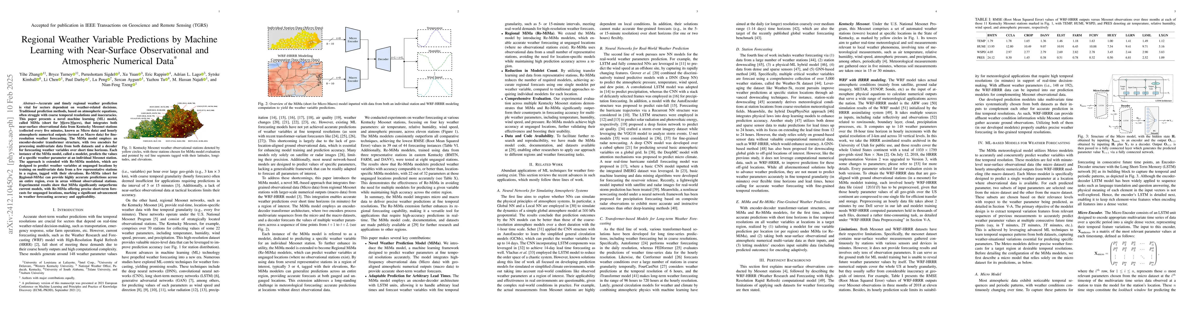 Thumbnail for Regional Weather Variable Predictions by Machine Learning with
  Near-Surface Observational and Atmospheric Numerical Data