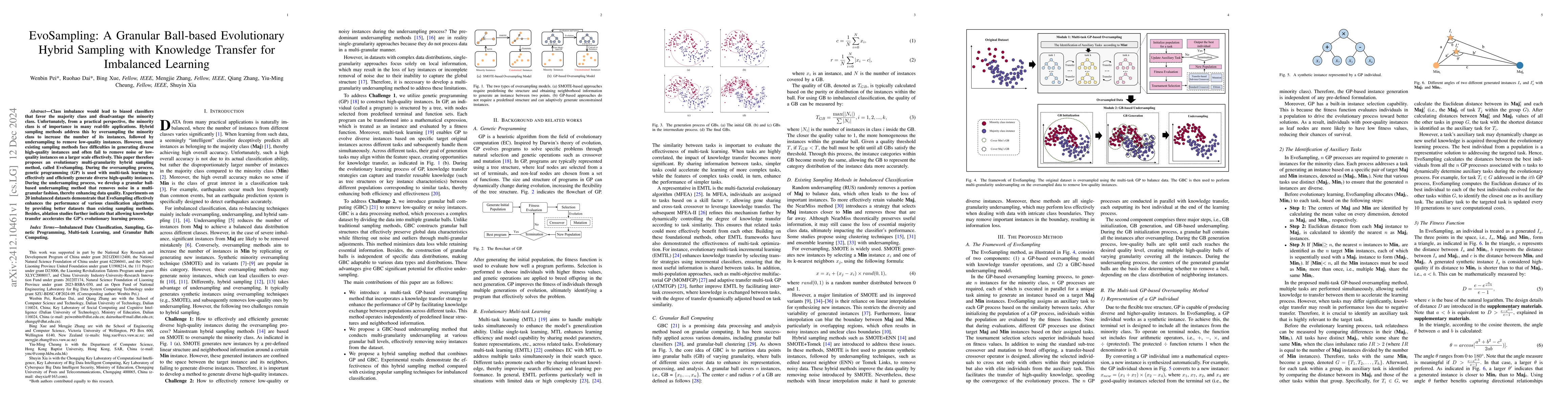 Thumbnail for EvoSampling: A Granular Ball-based Evolutionary Hybrid Sampling with
  Knowledge Transfer for Imbalanced Learning
