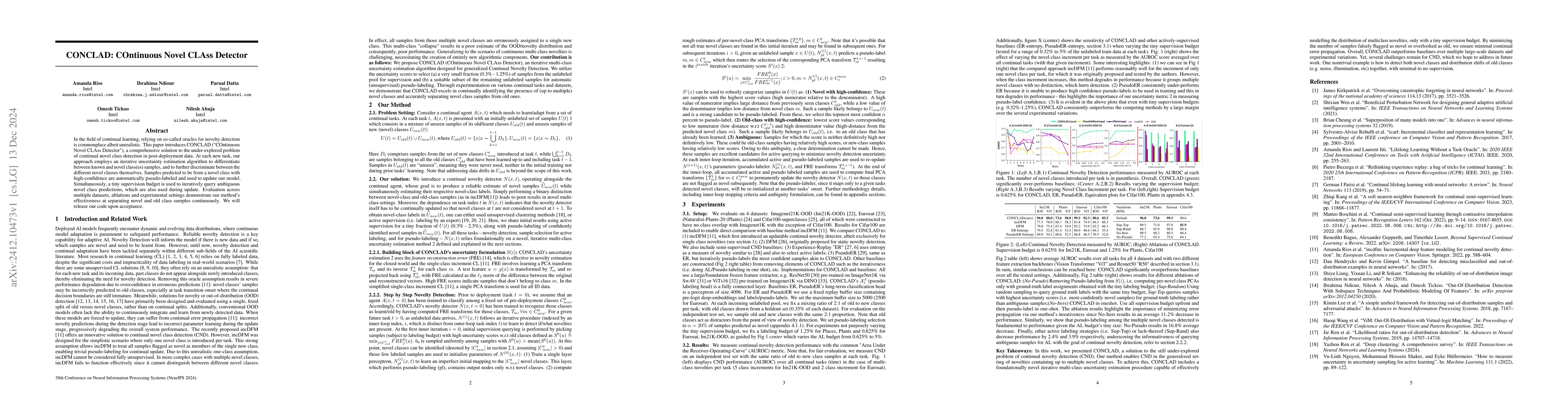 Thumbnail for CONCLAD: COntinuous Novel CLAss Detector