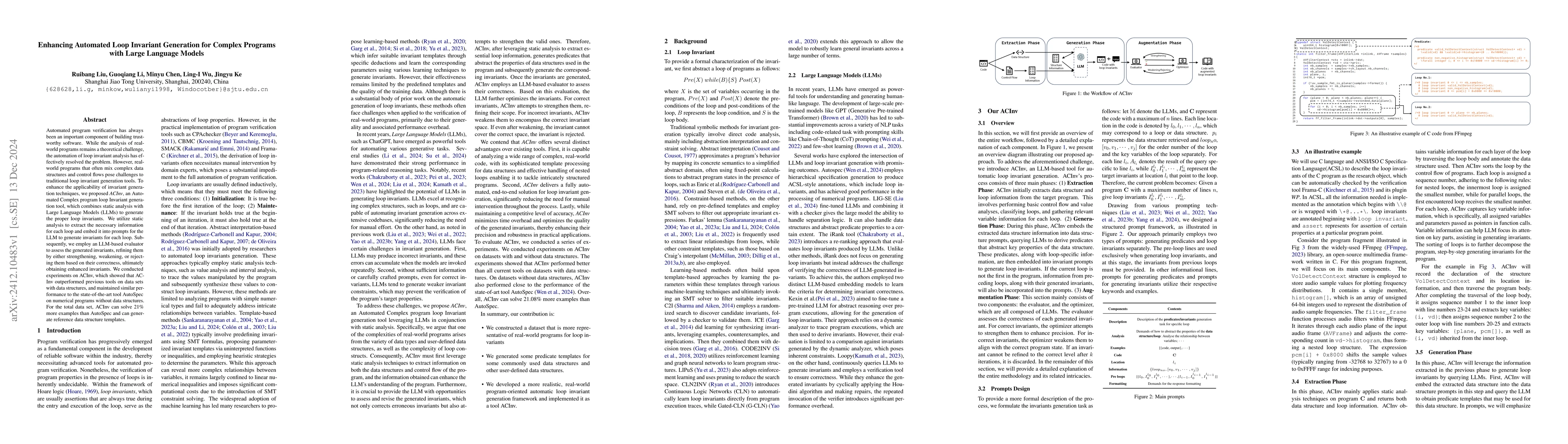 Thumbnail for Enhancing Automated Loop Invariant Generation for Complex Programs with
  Large Language Models