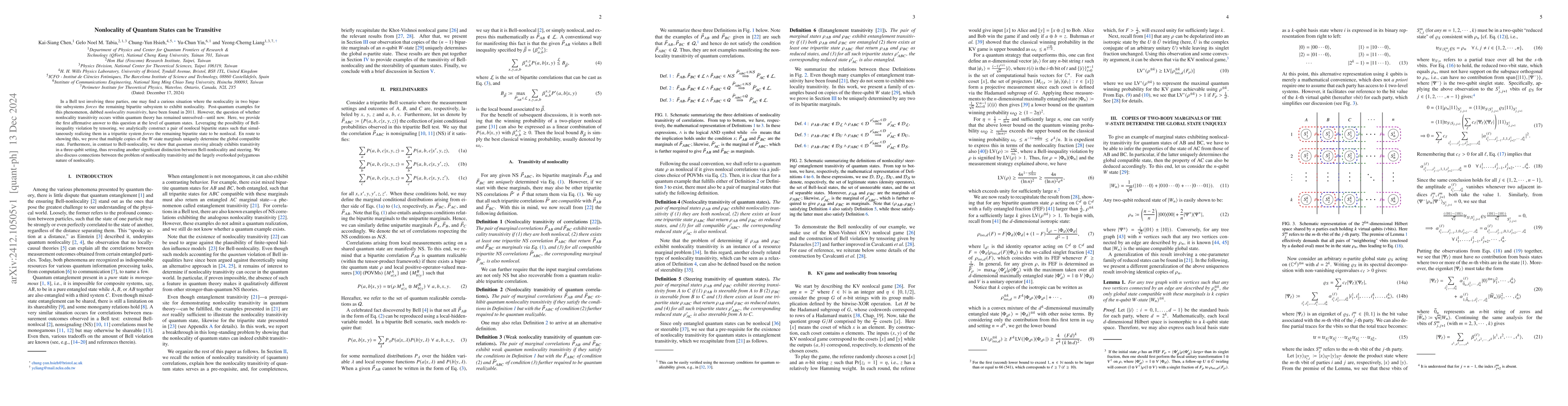 Thumbnail for Nonlocality of Quantum States can be Transitive