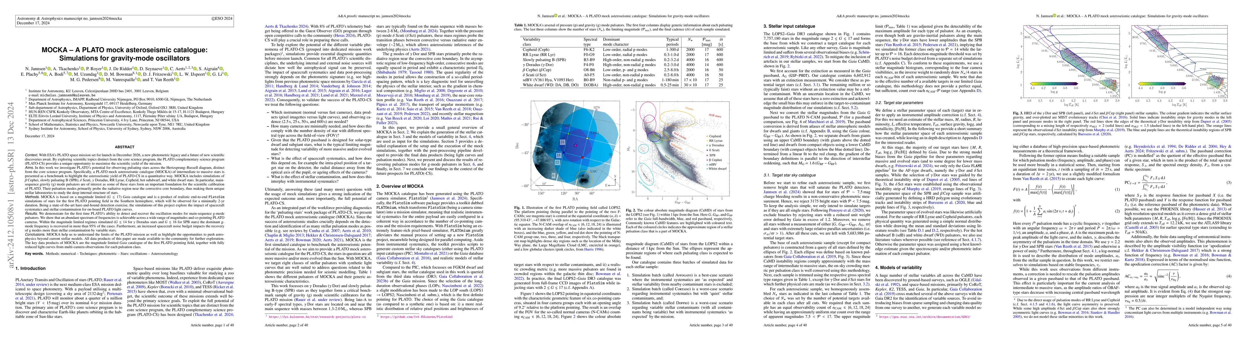 Thumbnail for MOCKA -- A PLATO mock asteroseismic catalogue: Simulations for
  gravity-mode oscillators