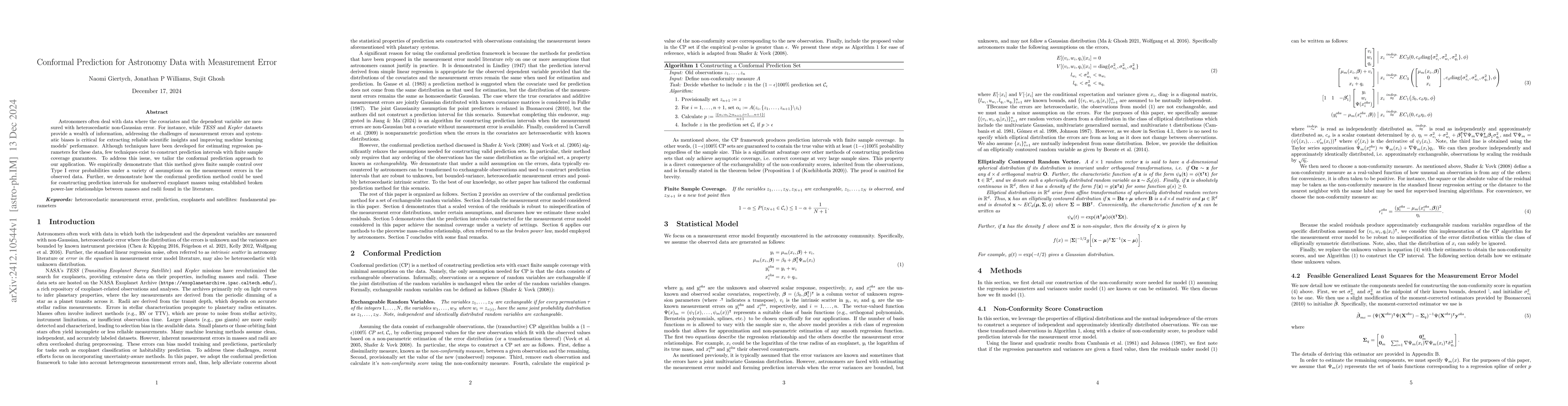 Thumbnail for Conformal Prediction for Astronomy Data with Measurement Error