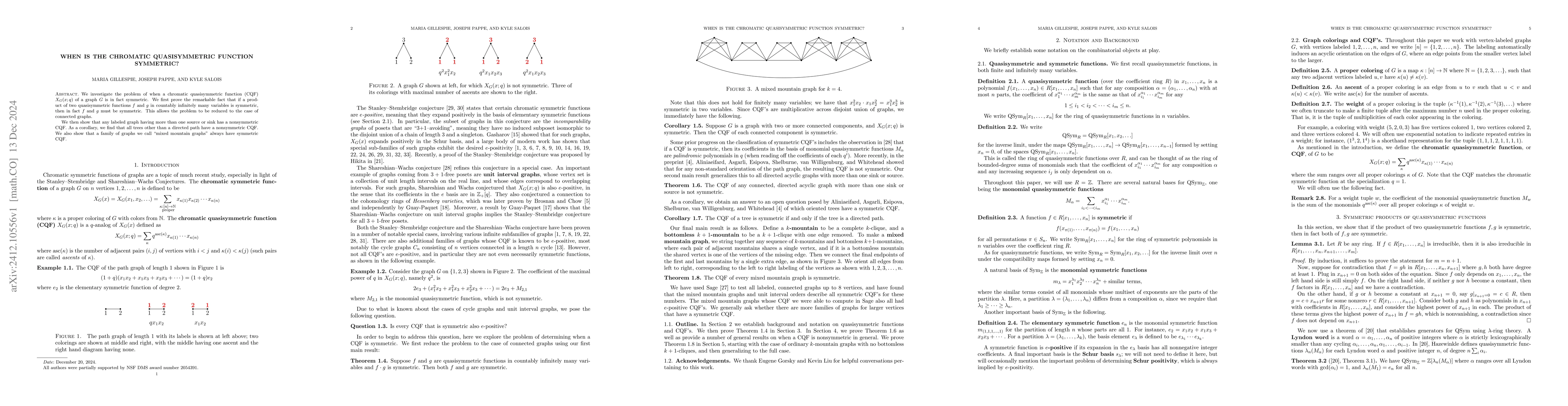 Thumbnail for When is the chromatic quasisymmetric function symmetric?