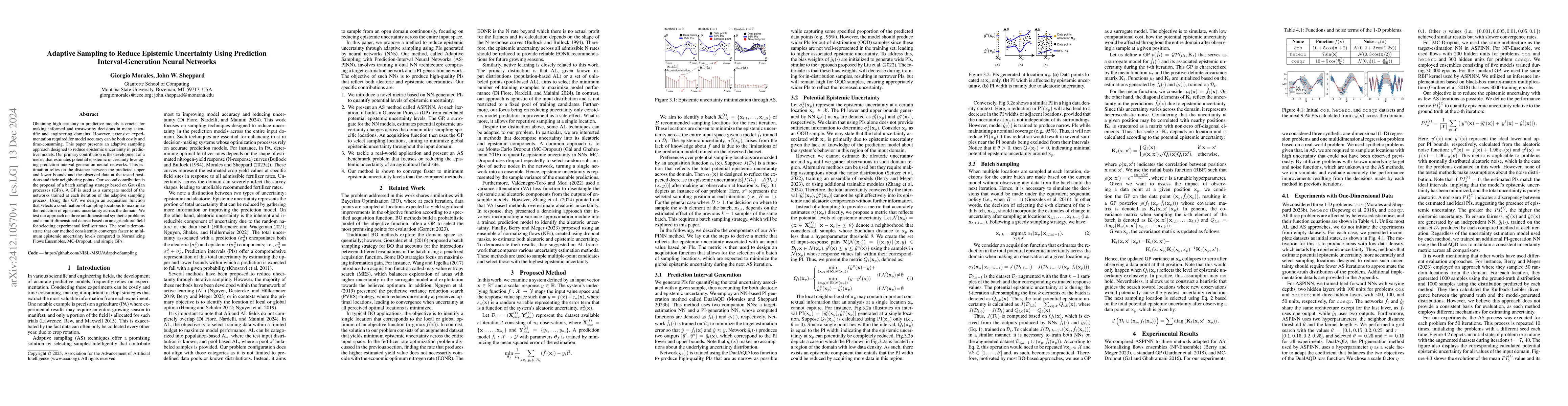 Thumbnail for Adaptive Sampling to Reduce Epistemic Uncertainty Using Prediction
  Interval-Generation Neural Networks