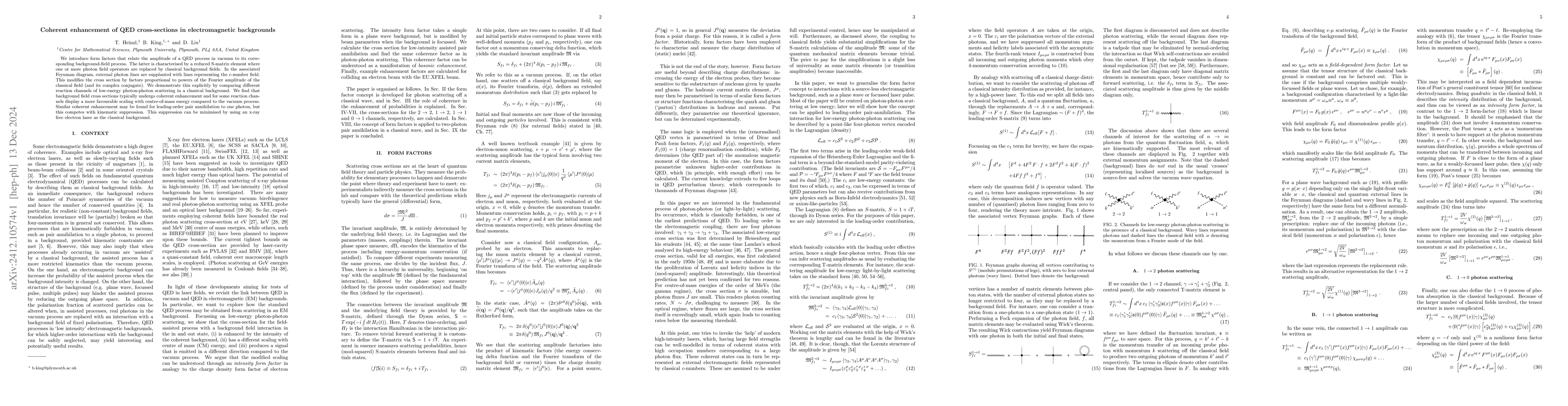 Thumbnail for Coherent enhancement of QED cross-sections in electromagnetic
  backgrounds