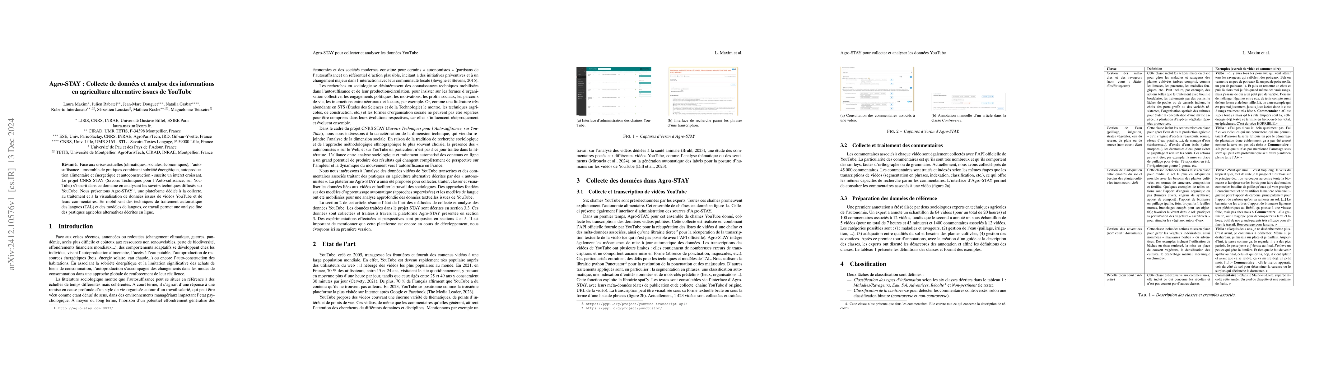 Thumbnail for Agro-STAY : Collecte de données et analyse des informations en
  agriculture alternative issues de YouTube