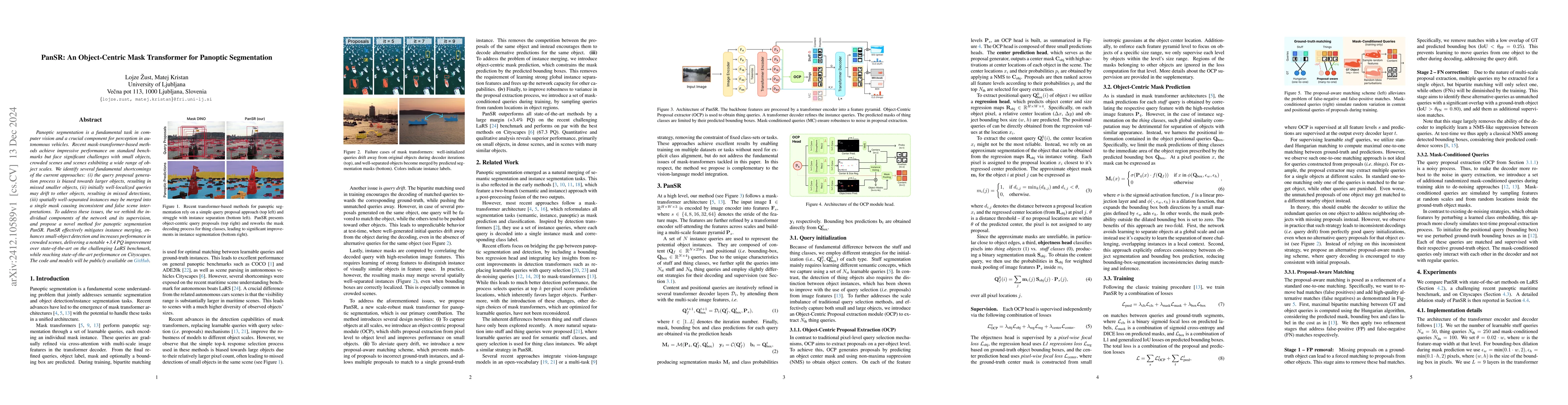Thumbnail for PanSR: An Object-Centric Mask Transformer for Panoptic Segmentation