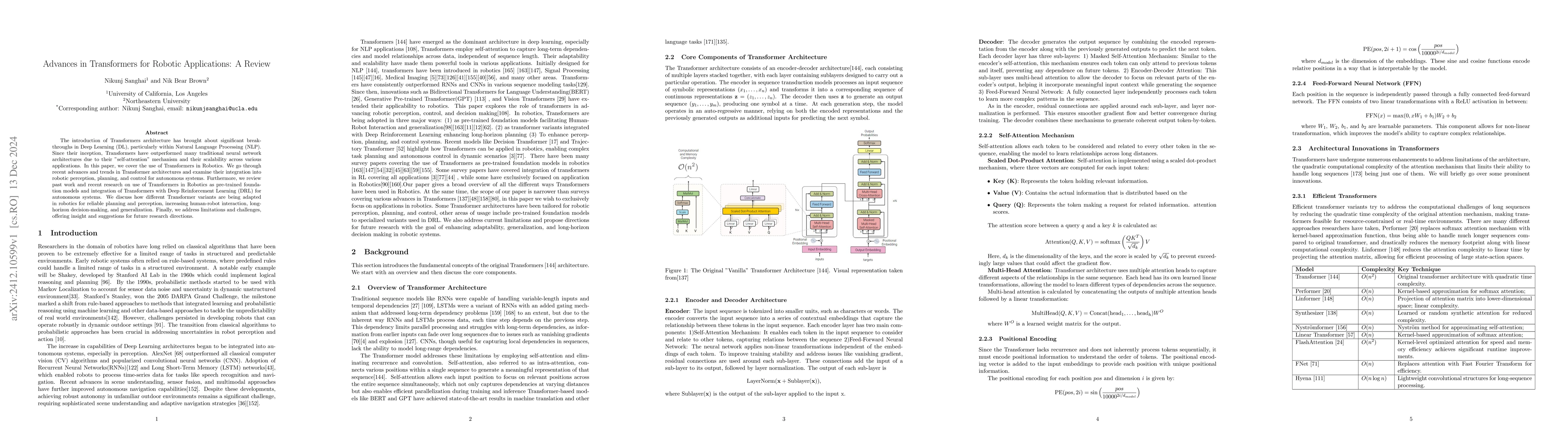 Thumbnail for Advances in Transformers for Robotic Applications: A Review