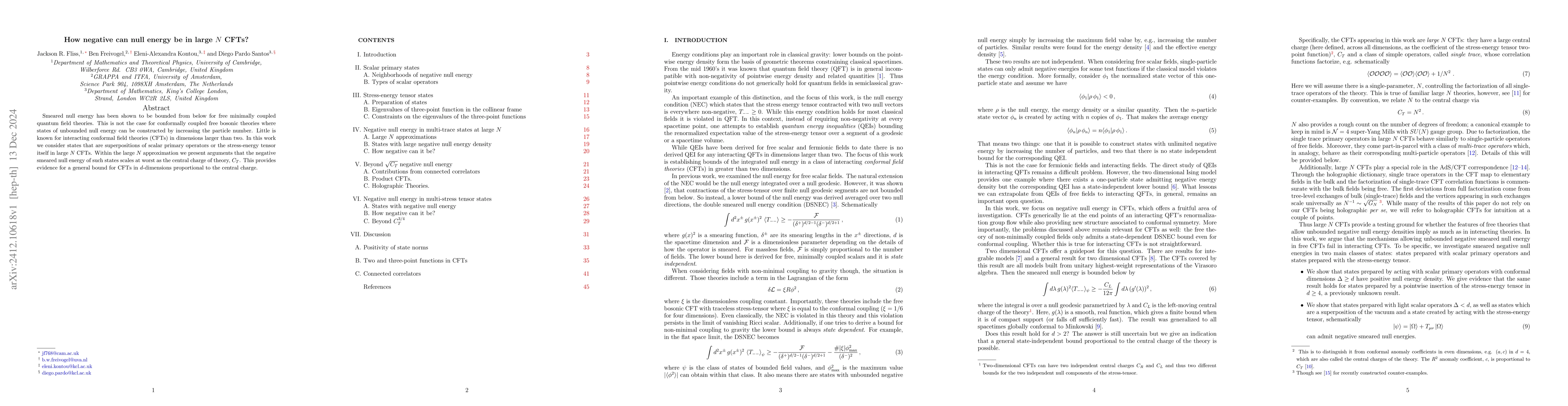 Thumbnail for How negative can null energy be in large N CFTs?
