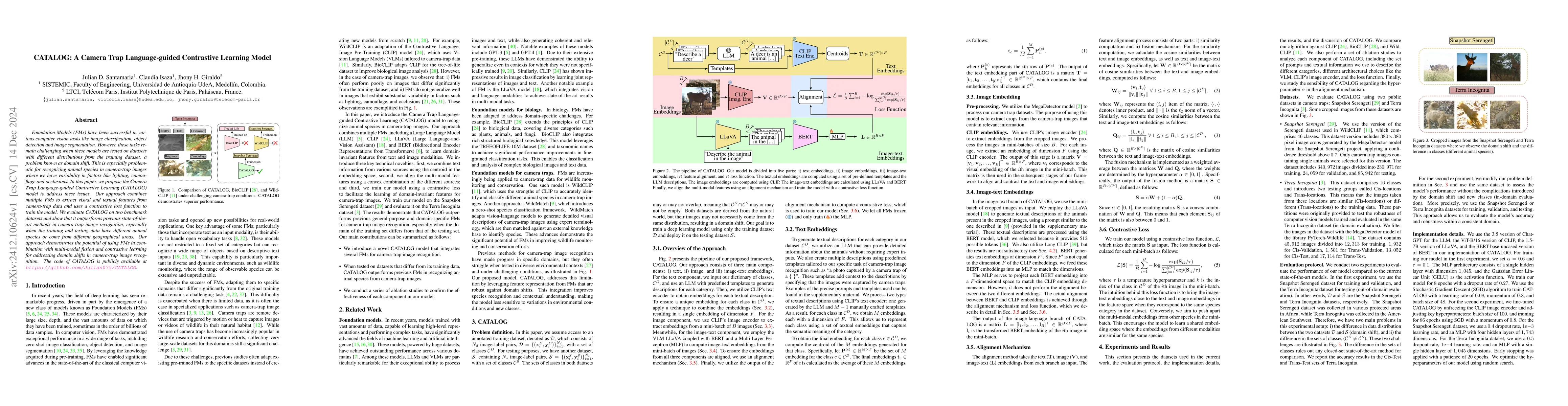Thumbnail for CATALOG: A Camera Trap Language-guided Contrastive Learning Model