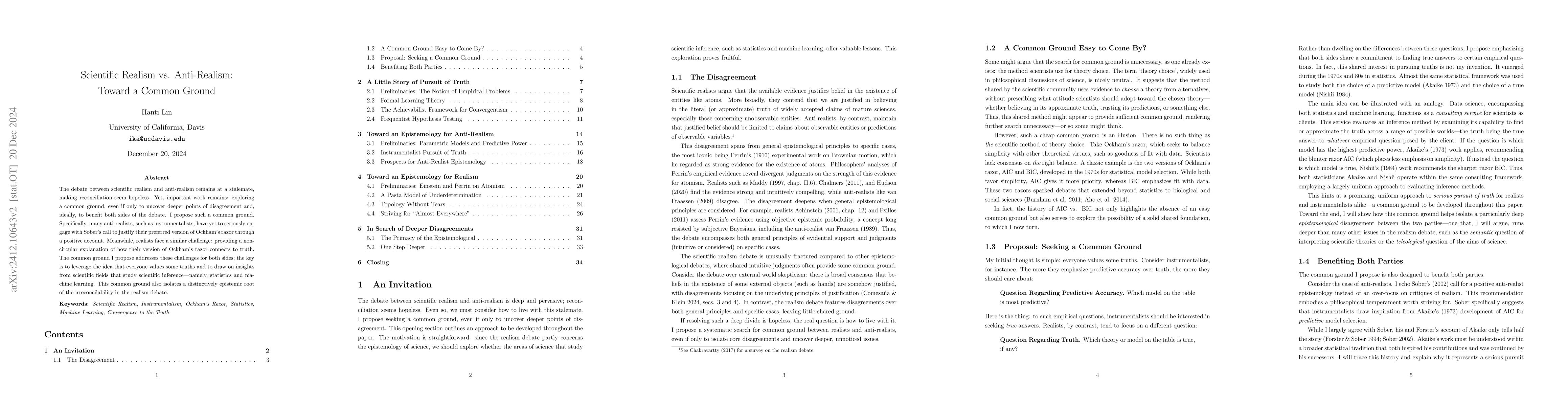 Thumbnail for Scientific Realism vs. Anti-Realism: Toward a Common Ground