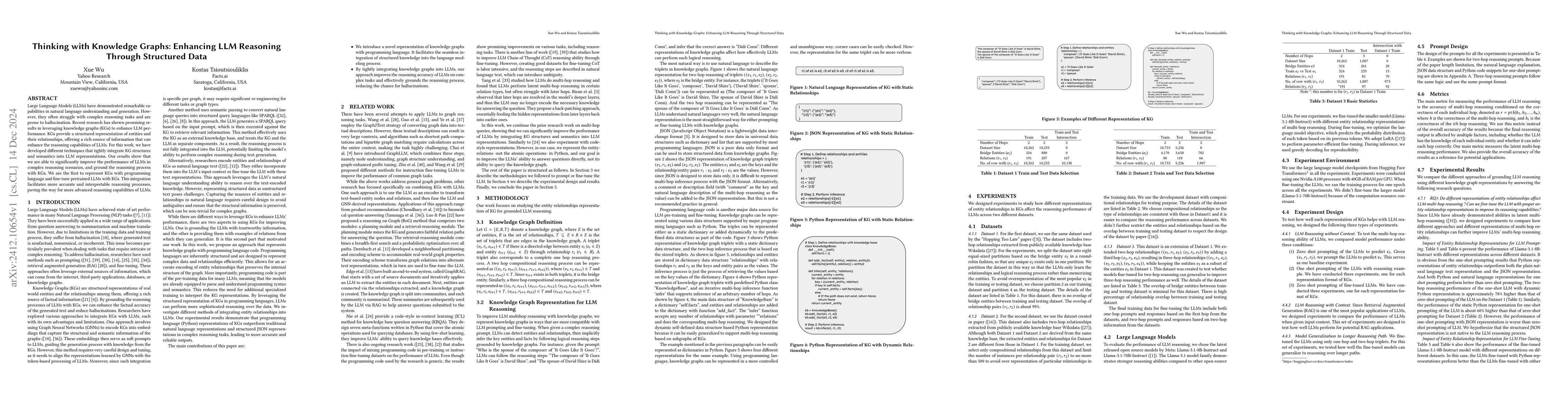 Thumbnail for Thinking with Knowledge Graphs: Enhancing LLM Reasoning Through
  Structured Data