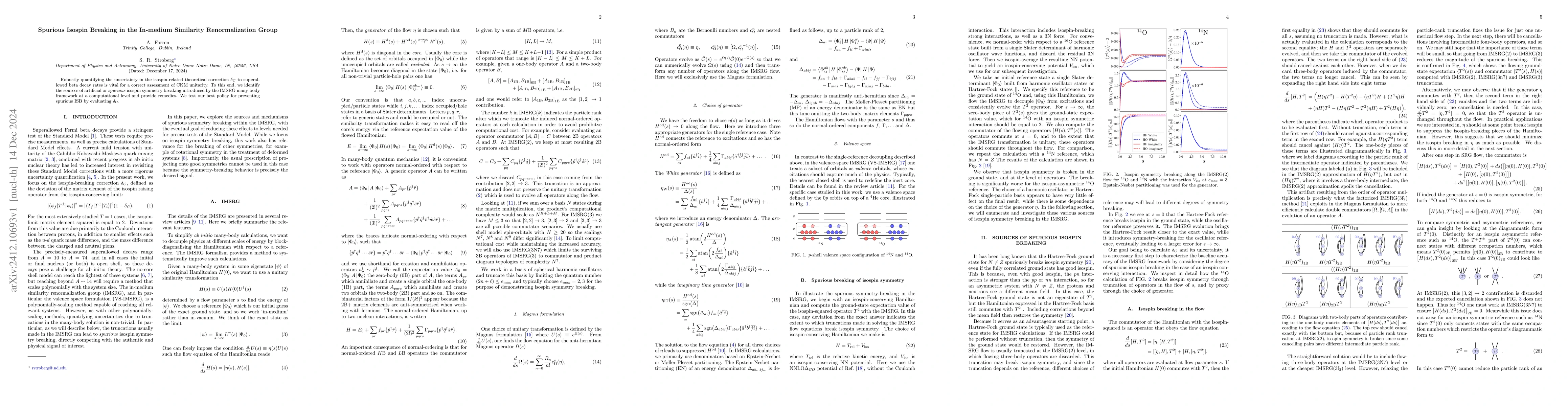 Thumbnail for Spurious Isospin Breaking in the In-medium Similarity Renormalization
  Group