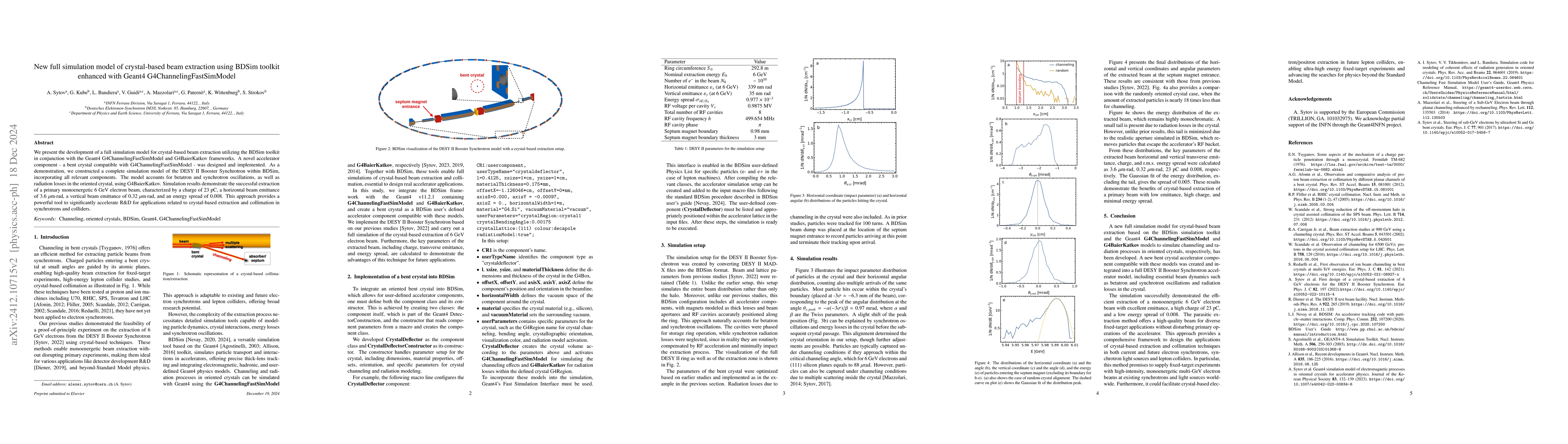 Thumbnail for New full simulation model of crystal-based beam extraction using BDSim
  toolkit enhanced with Geant4 G4ChannelingFastSimModel
